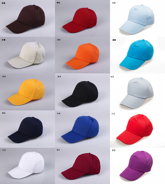 Wholesale Cotton Advertising Custom Color Baseball   Hat Blank Printing Advertising Peaked  Ap